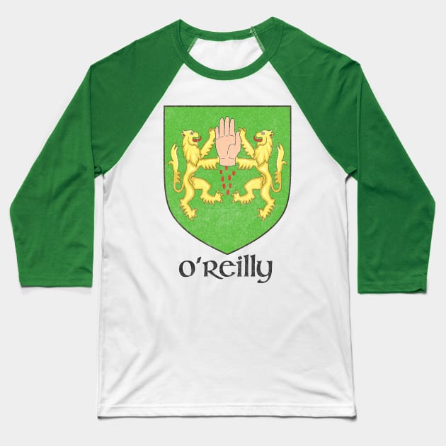 O'Reilly / Faded Style Family Crest Design Baseball T-Shirt by feck!